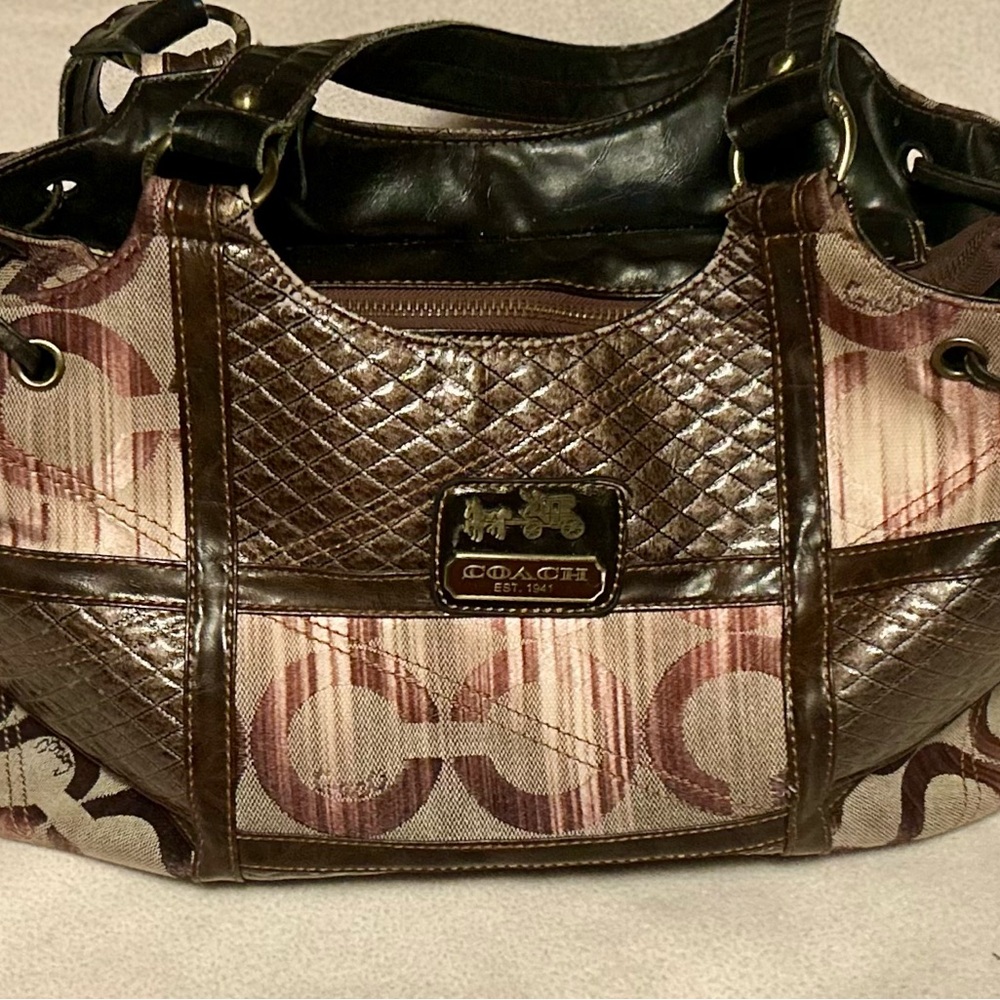 Coach Brown and Cream Women's Bag
